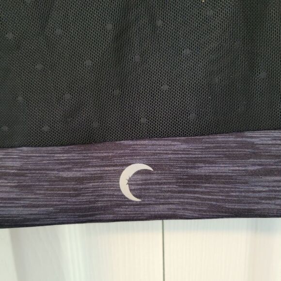 ZYIA Active Calm Luxe High Neck Mesh Tank Top Polka Dot Black Size Large - Picture 7 of 7